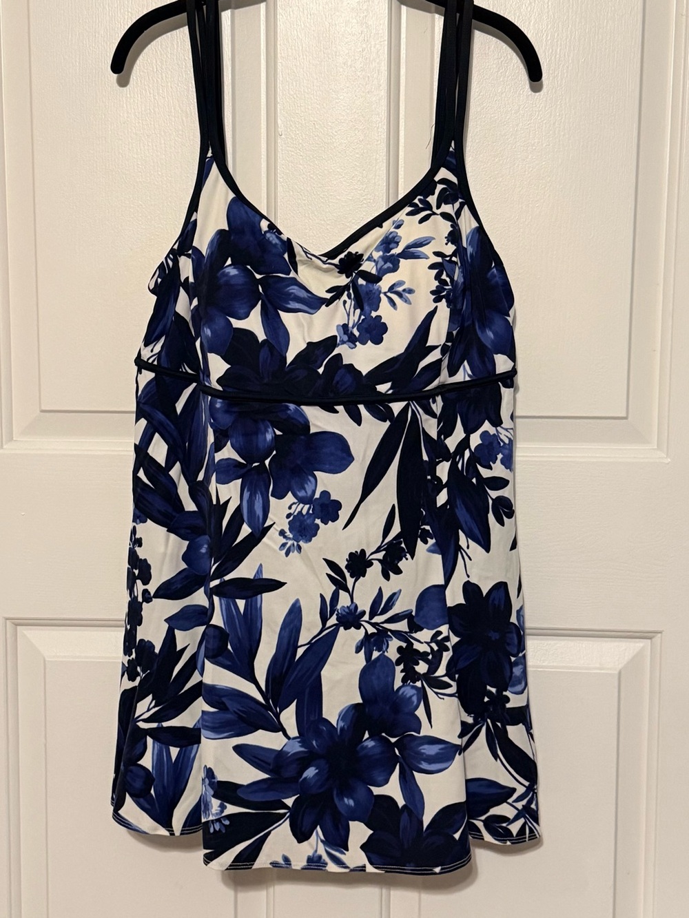 Blue Floral One-Piece Swimdress - Classic Women's Swim